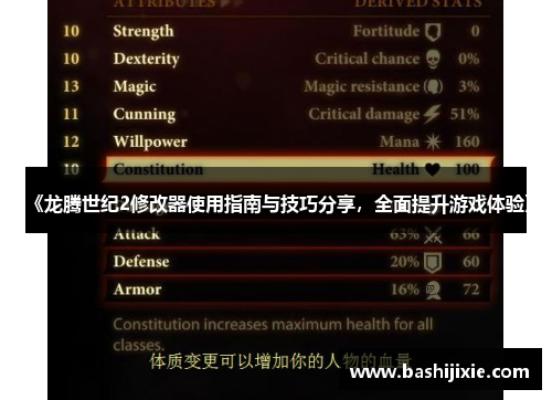 《龙腾世纪2修改器使用指南与技巧分享，全面提升游戏体验》
